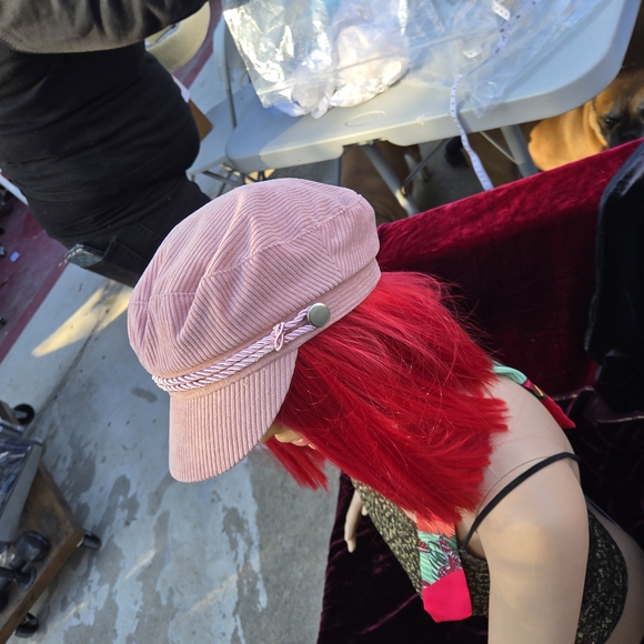 SHEIN Pink Corduroy Baker Boy Newsboy Cap One Size NWT - Picture 4 of 8